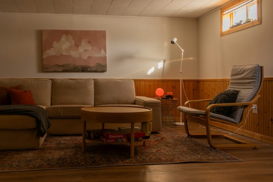 Cover illustration of living room layers for smart home lighting design