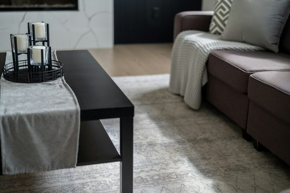 Cover illustration showing choosing furniture for small spaces in a compact living room
